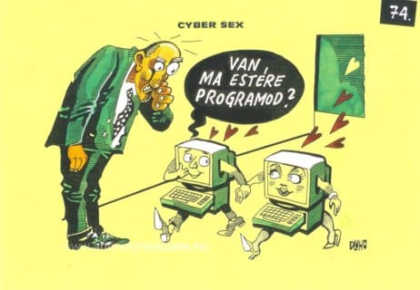 Cyber-sex Karikatúra az internetes ismerkedésről Dluhopolszky László