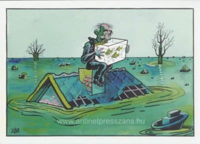 Talán mégis a tévét kellett volna hoznom inkább? Derűs karikatúra Dluhopolszky László