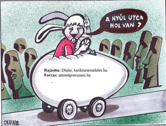 Húsvéti karikatúra Dluhopolszky László