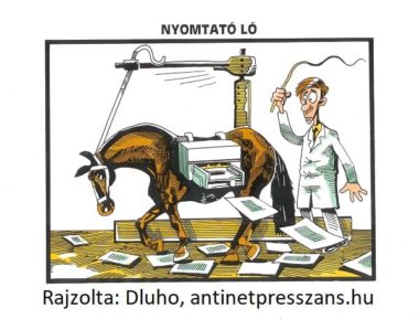 Lovas poén karikatúra Rajzolta: Dluhopolszky László