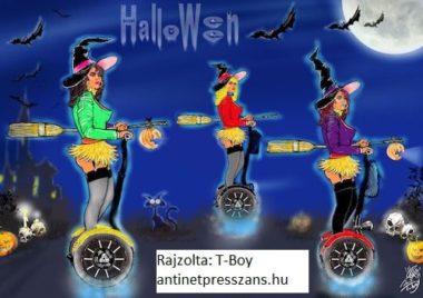 Halloween karikatúra Rajzolta: T-Boy (Gaál Tibor)
