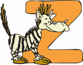 Vicces zebra bemutató