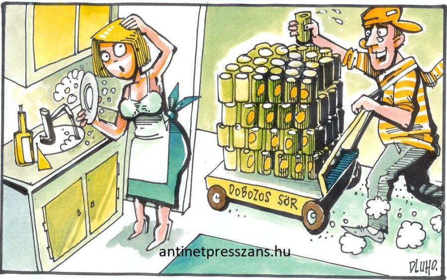 Vicces sörözés karikatúra