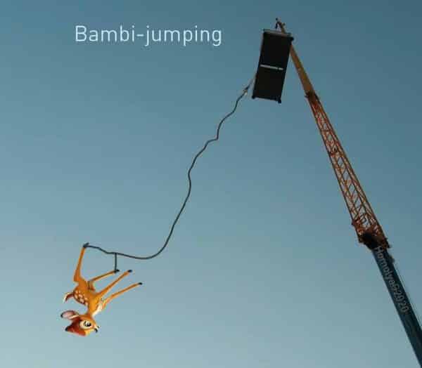 Vicces bungee jumping
