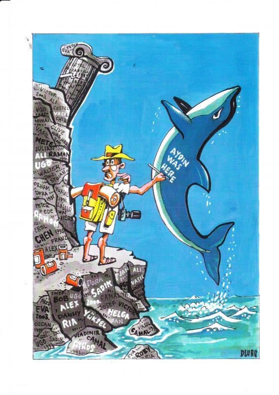 Delfines turista karikatúra)
