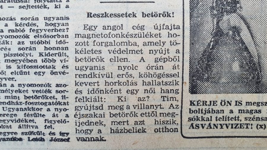 Vicces betörésvédelem