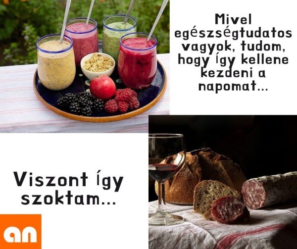 Egészséges reggeli humor